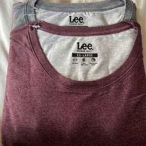 Lee long sleeve stretch pocket tee x2